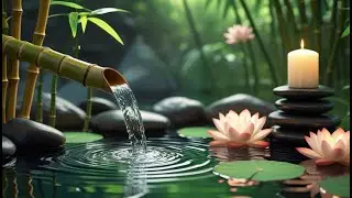 Bamboo Water Sounds🌿 Deep Sleep Relaxing Music for Calm Mind, Healing Music & Night Meditation #3