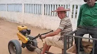 testando o tratorito com pneus de carro aro 13 aprovado