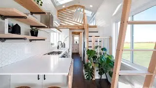 34 ft Affordable Non-toxic Tiny House Modern Farmhouse Style with 2 lofts