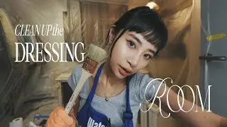 〔clean with me〕衣装部屋を年末大掃除！ドレッサーをDIYで可愛く変身させました✨整理収納、antique、vintage