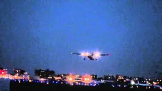 Post-Sunset Takeoff Air Canada Express De Havilland DHC-8-102 Dash 8 CYUL Montreal Trudeau Airport
