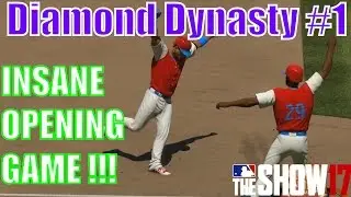 INSANE OPENING GAME! | MLB The Show 17 | Diamond Dynasty Ep.1