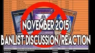 *YUGIOH* NOVEMBER 2015 BANLIST.. SAY GOODBYE TO SHADDOLLS AND QLIPHORTS