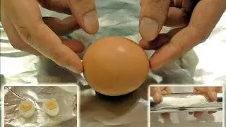ASMR - peeling egg trigger tingle, foil, salt, spoon - 3D binaural sound - obieranie jajka [PL]