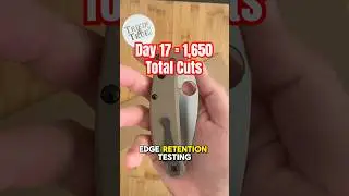 Day 1️⃣7️⃣: Edge Retention Testing - Spyderco Manix 2 LW Magnacut #triedandtrueedc #testing #shorts