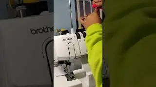How to quickly change threads on a serger. #shorts #serger #brothersewing #sewingforbeginner