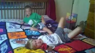 Kaleb and slater wrestling