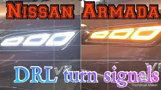 2017-2022 Nissan Armada LED DRL turn signals on fenders easy to remove side marker and install