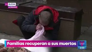 Familias y amigos entierran a sus muertos en Bucha, Ucrania | Noticias con Yuriria Sierra