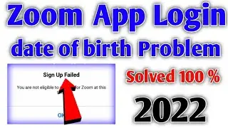 Zoom App Sign Up Failed Problem Solved | Zoom App Login Problem Solved | Zoom App Login Nahi Ho Raha