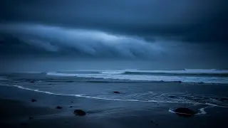 Dark Screen Ocean Waves | Night Ambience for Emotional Balance at Night with Slow Wave Patterns
