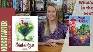 Kickstarter Delivery! PAINT THE ROSES with ESCAPE THE CASTLE Expansion Unboxing and Overview