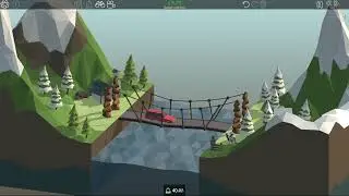 Poly Bridge Gameplay 004 - Game Walkthrough - bridge building simulation-puzzle game