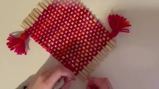 DIY Wooden Chopstick & Yarn Trivets