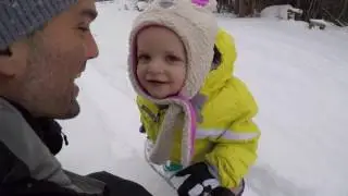 Snowboarding Baby: One Year Old Learns to Ride