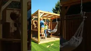 Timelapse: Building a Wooden Outdoor Cat Enclosure (Catio) #26