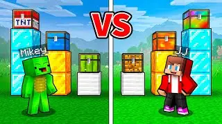 Mikey vs JJ Elemental Chest Battle in Minecraft (Maizen)