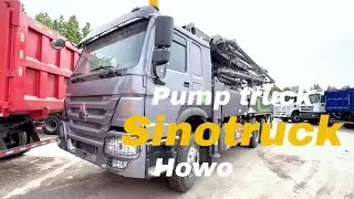Sinotruk HOWO concrete pump truck: 120-meter vertical conveying capacity