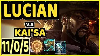 YUUKI60 (LUCIAN) vs KAI'SA - 11/0/5 KDA BOTTOM ADC GAMEPLAY - EUW Ranked DIAMOND
