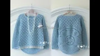 كروشيه|تنفيذ بلوزة بالباترون وشرح الغرز المستخدمة|how to read crochet pattern | مع مرمرة