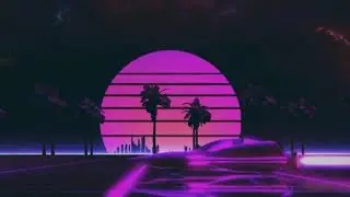 Outrun Sunset Animation Loop   Creative Commons1