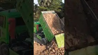 Dump Trucks Unloading Land #On Ring Road 03 2778#shorts