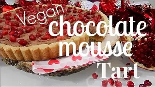 Vegan chocolate mousse tart
