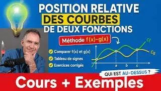 savoir étudier la position relative de deux courbes • fonction cours première spé maths
