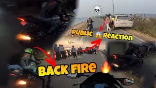 Loudest ⚡ Bike Backfire 🤣CRAZY  😱💥 Public Reaction Was Next Level 😨🔥 R15v4 |