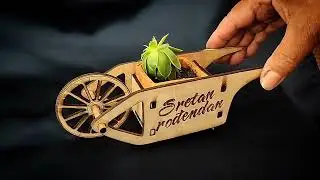 drvene tačke/wood wheelbarrow#tacke #laserskorezanje #rucnirad #wheelbarrow #lasercut #gabygrav