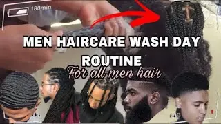 MEN HAIRCARE WASH DAY ROUTINE for (dread, lock, faded, cut, waves, growing) | HIGHLY MOISTURIZING