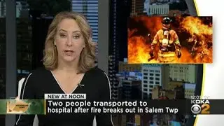 2 people transported to hospital after Salem Township fire