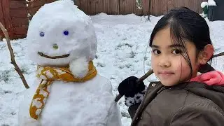 HOW TO FORM A SNOWMAN #snow in uk #mother daughter bonding #Jolen Channel