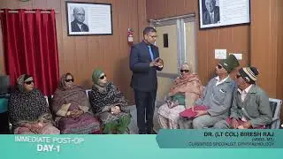 Post-operative cataract surgery care instructions day 1