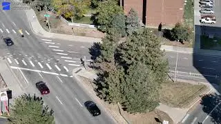 What does a Denver police drone see? - Flying to a reported disturbance at a shopping center