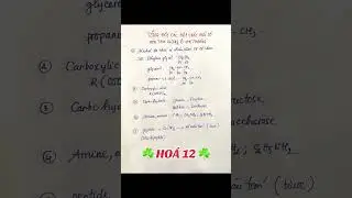 ☘️ Ho&aacute; 12 👉 Tổng hợp 1 #chemistry #hocnhanhnholau #hoa #education