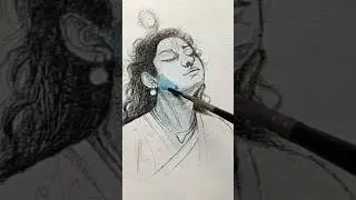&ldquo;Lord Krishna Drawing | Pencil & Watercolor Art 🎨 | Shorts&rdquo;