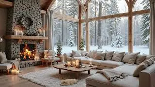 A Warm Cabin in the Snow &ndash; Gentle Winter Jazz, Fireplace Comfort and Relaxing Ambient Music