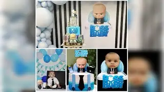 Baby Boss Theme Half Birthday 💙 | Meesam Turns 6 Months | Home Celebration Ideas