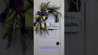 He is Risen-Easter Wreath #easterwreath #easterdiys #eastersunday