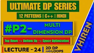L24 - Multi Dimensional DP | Maximum Number of Points with Cost | 2D DP | LeetCode 1937 Intuition
