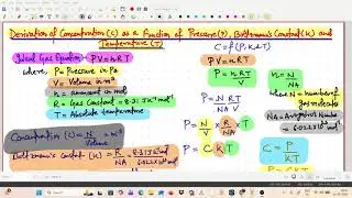 Concentration(C) as a Function of Pressure(P), Boltzmann Constant(K) & Temperature(T)