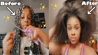 TAKING OUT MY 2 MONTH OLD BOX BRAIDS