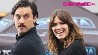 Mandy Moore & Milo Ventimiglia Stop By Universal Studios To Promote 