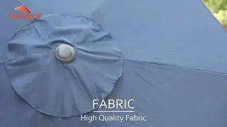 Autlaycil 7.5ft Outdoor Patio Umbrella with Tilt, Crank and Sturdy Ribs for Lawn