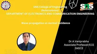 Wave propagation at normal incidence |Electromagnetic Fields | SNS Institutions