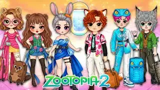 K-Pop Demon Hunters:  Huntrix Glow Up in Zootopia 2 AirPlane Fashion | DIY Fashion Paper Dolls