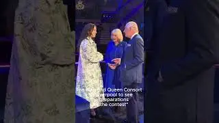 ✨ Ahead of Eurovision 2023, The King & Queen Consort lit up Liverpool! 🎶👑 #royalfamily #shorts