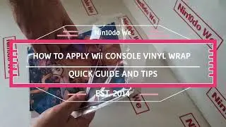 How to apply/stick a Nintendo Wii console vinyl sticker wrap from Nin10do We - ASMR