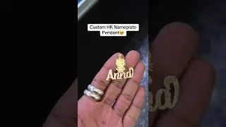 Real Gold Custom Hello Kitty Nameplate at Ijaz Jewelers #goldpendants #diamondpendant
